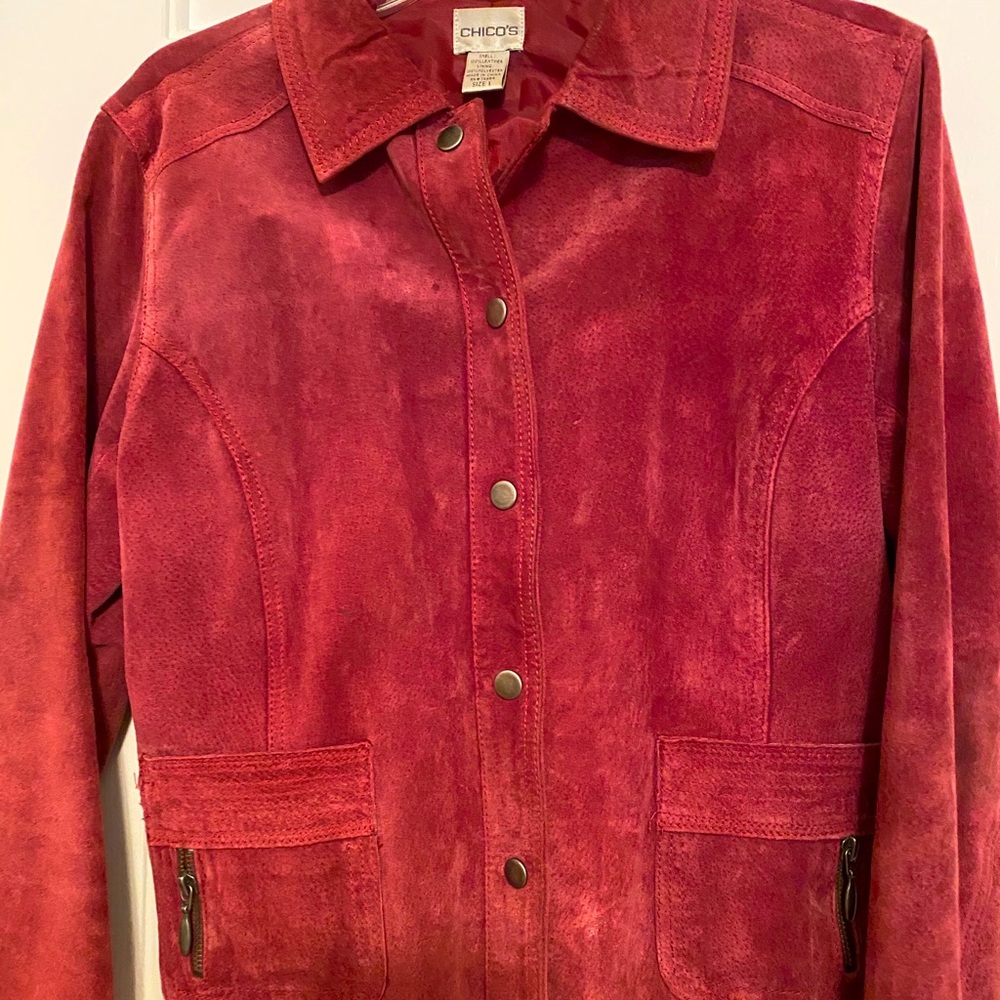 Ladies Suede snap jacket / blazer